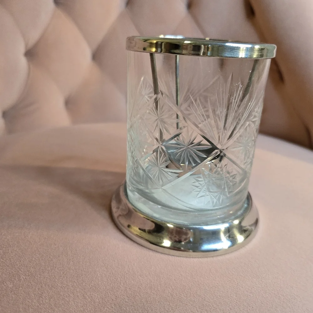 Vintage Partylite Cut Crystal Candle Holder - Picture 3 of 6